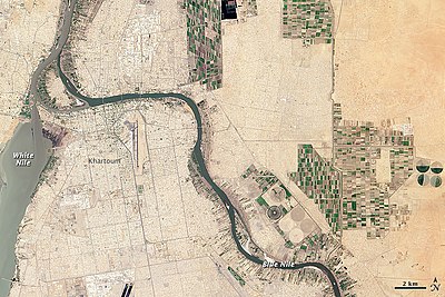 Which part of Khartoum is connected to the city by bridges?