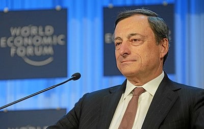 Which magazine listed Mario Draghi as the world's "second greatest leader"?