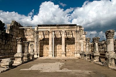 Which saint is believed to have lived in Capernaum?