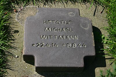 When did Wittmann's famous ambush at the Battle of Villers-Bocage take place?