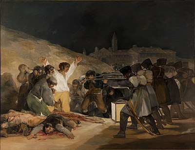 Where was Goya re-interred after his death?