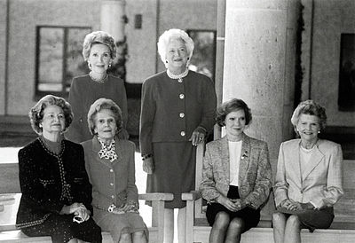 What historic event happened during Pat Nixon's tenure as First Lady?