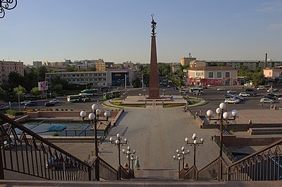 How many kilometers is Shymkent from Astana?