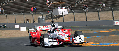 What number car did Simon Pagenaud race in the IndyCar Series?